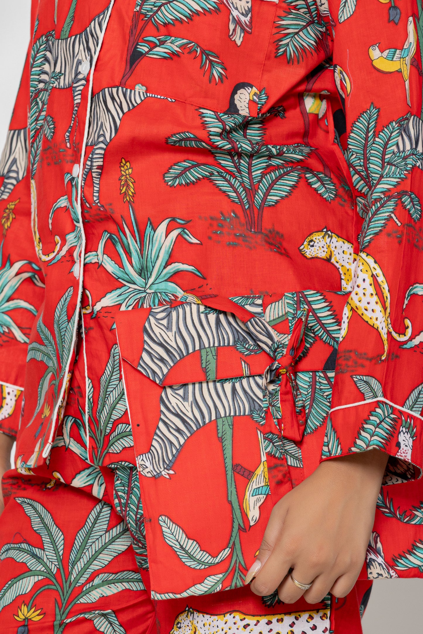Red Jungle Pyjama Set