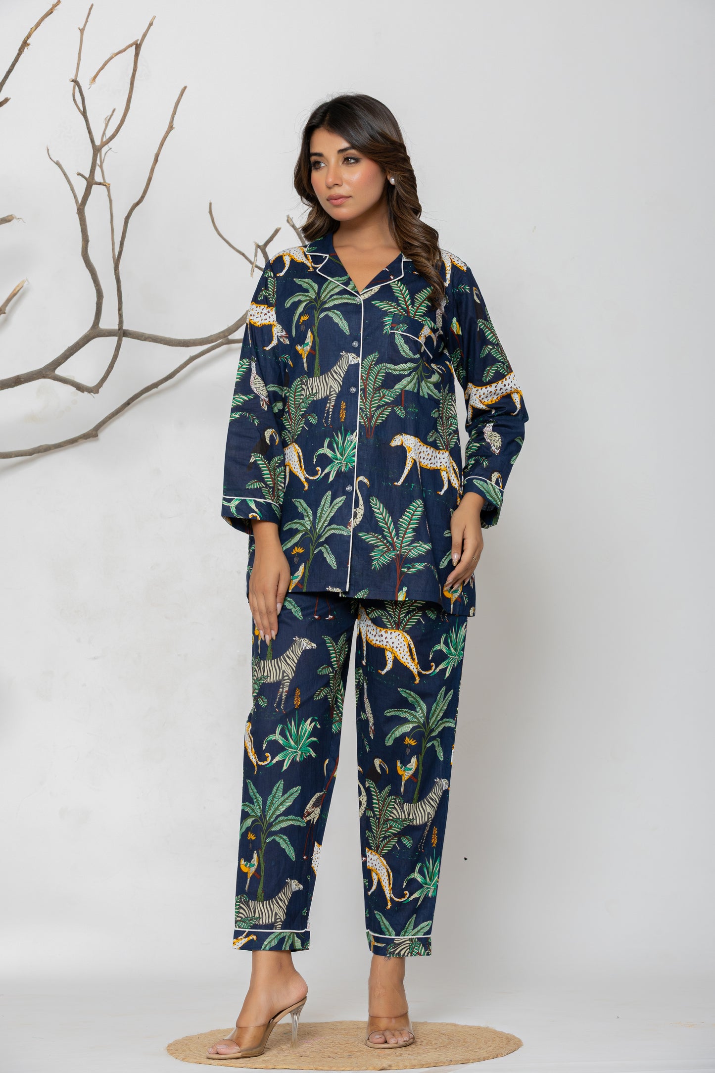 Blue Jungle Pajama Set