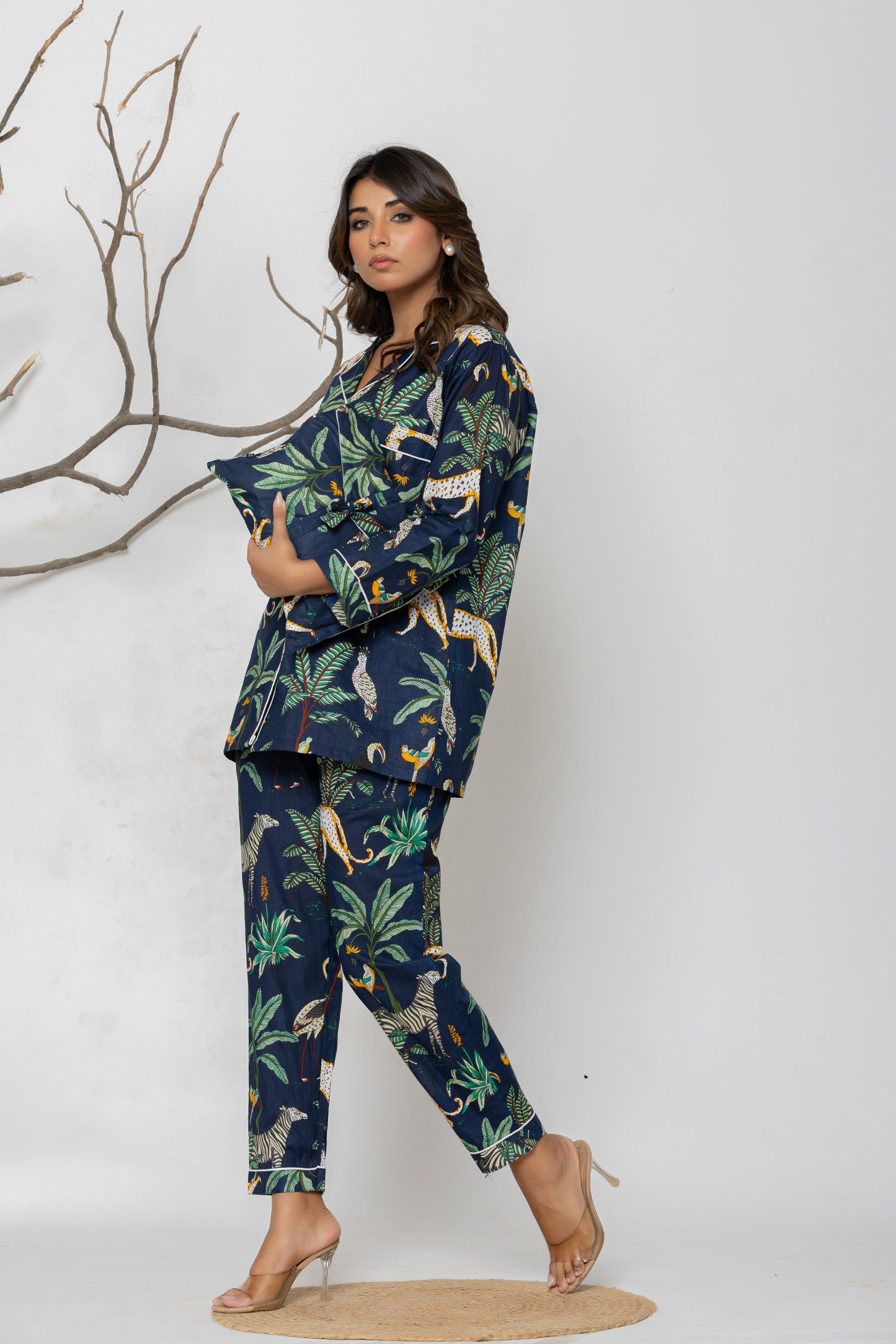 Blue Jungle Pajama Set