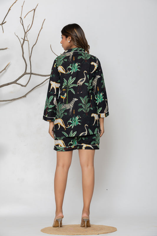Black Jungle Set Pyjama Set