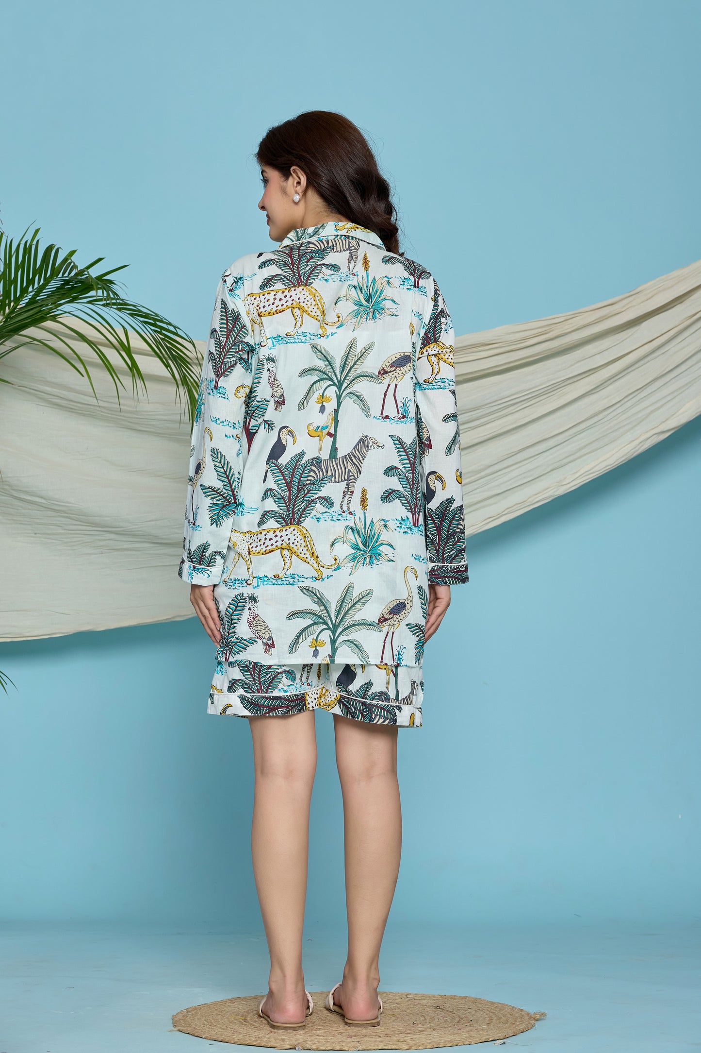 White Jungle Pyjama Set