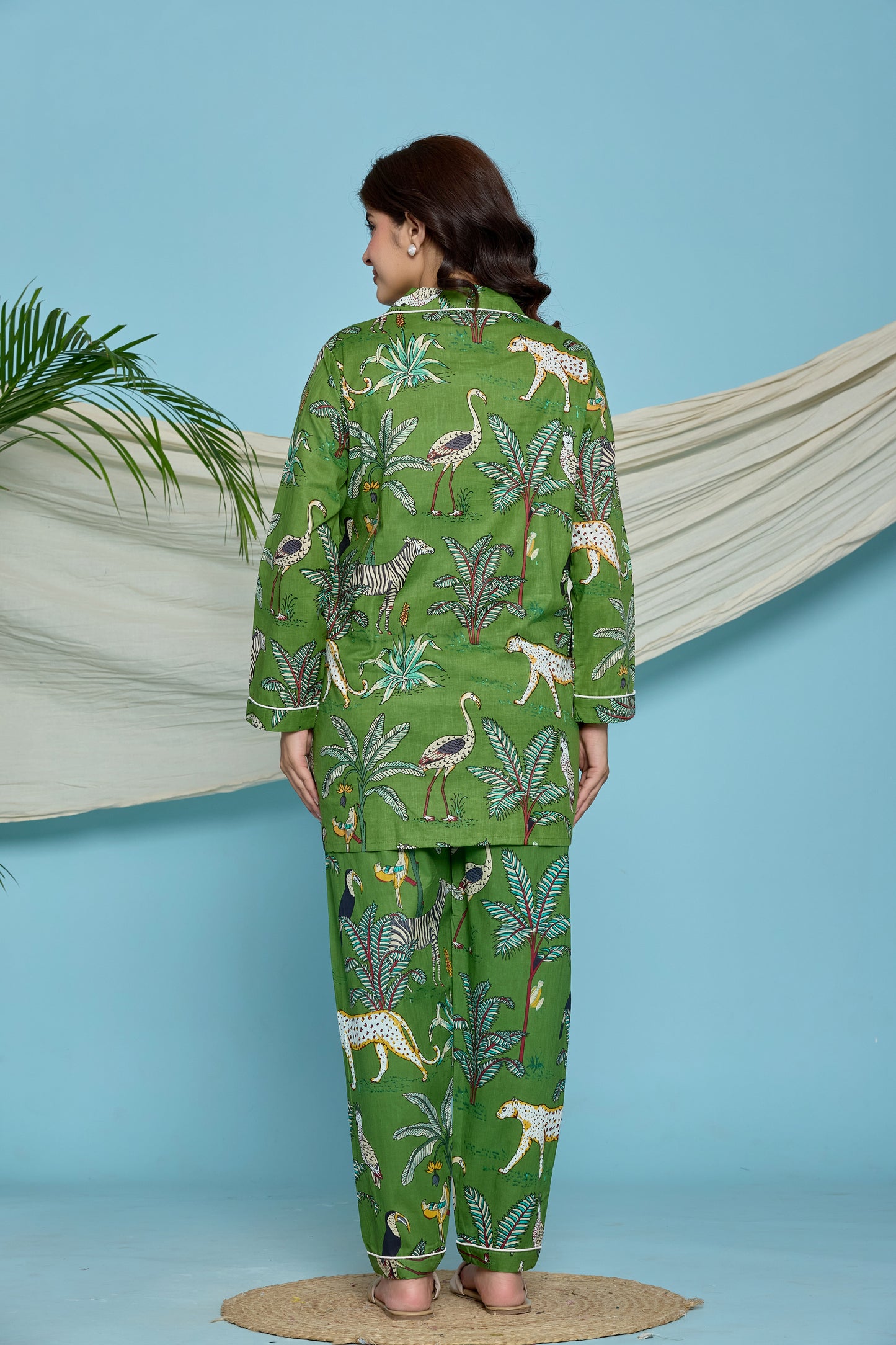 Green Jungle Pajama Set