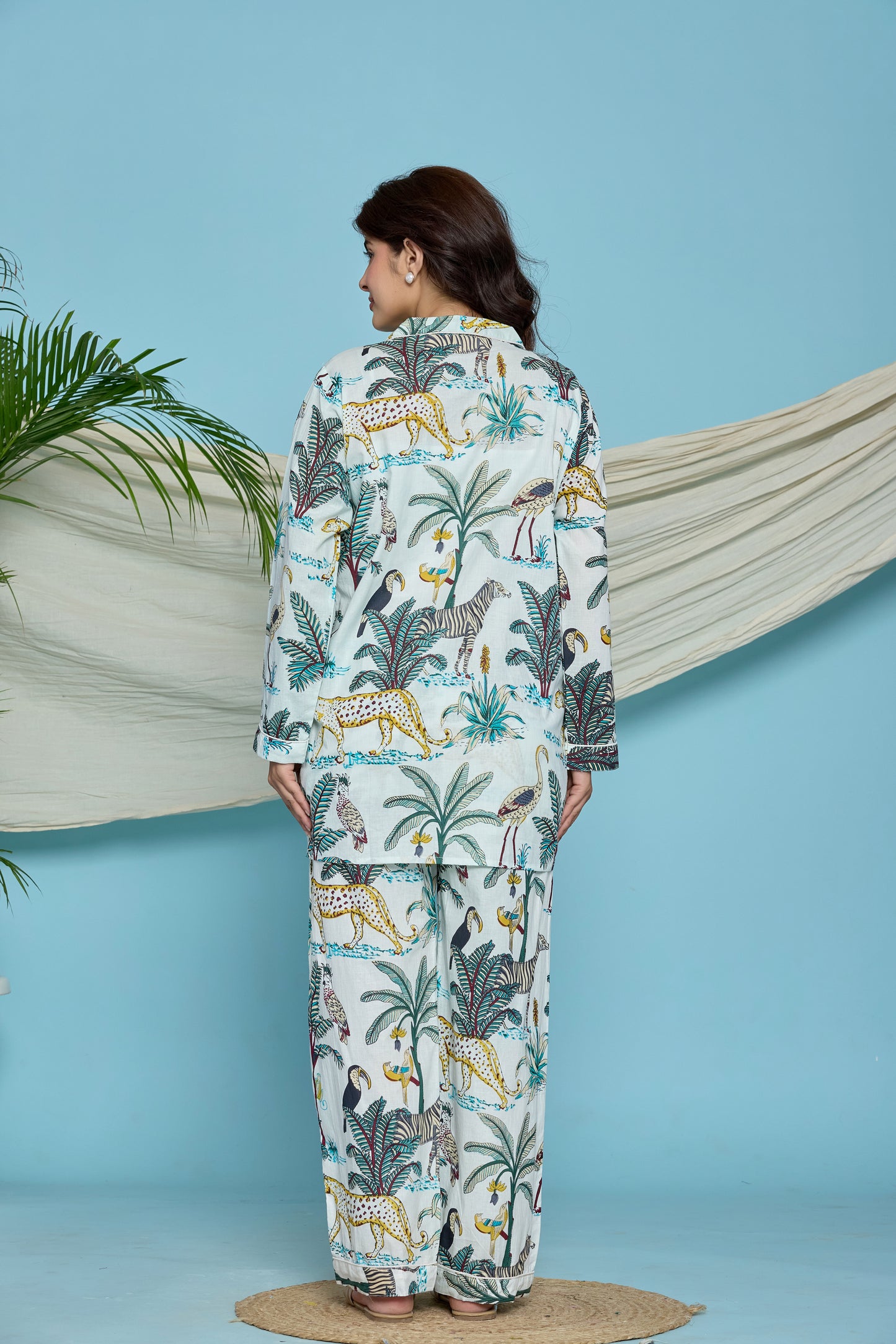 White Jungle Pyjama Set